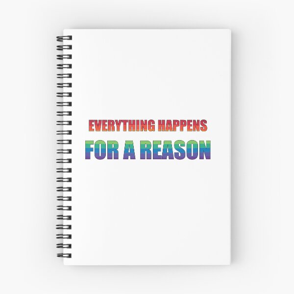 Item preview, Everything Happens for a Reason Rainbow Quote designed and sold by DeliveryGeorge.