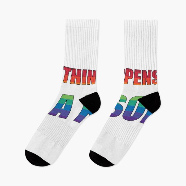 Item preview, Everything Happens for a Reason Rainbow Quote designed and sold by DeliveryGeorge.