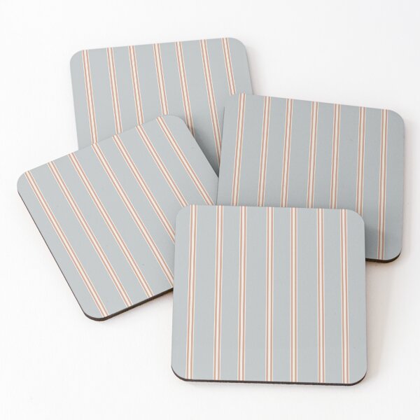 Item preview, Stripes - Aleutian Blue, Rose Tan & Alabaster White designed and sold by NolkDesign.