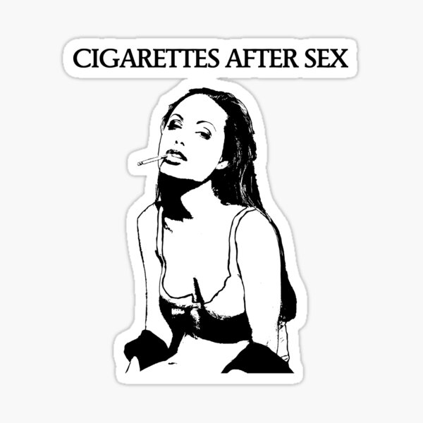 Cigarettes After Sex Tribute Artwork White Sticker For Sale By Harramedesigns Redbubble