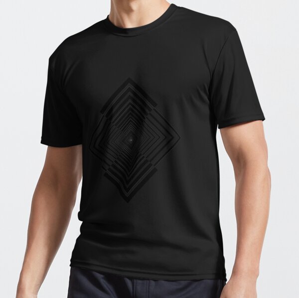 Rhombus, Squares, Op art, short for optical art, is a style of visual art that uses optical illusions Active T-Shirt
