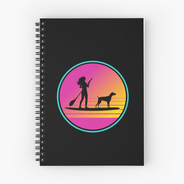 Item preview, Pink Retro Summer SUP Paddleboarding Shorthaired Pointer Mom designed and sold by Guarddogdrive.
