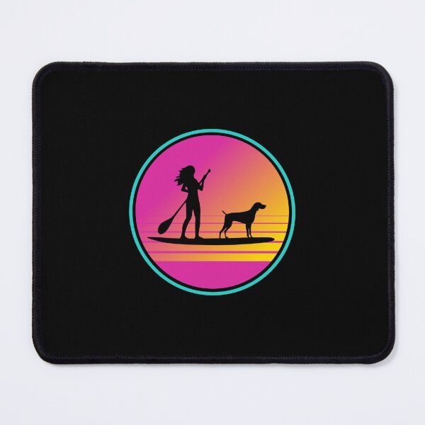 Item preview, Pink Retro Summer SUP Paddleboarding Shorthaired Pointer Mom designed and sold by Guarddogdrive.