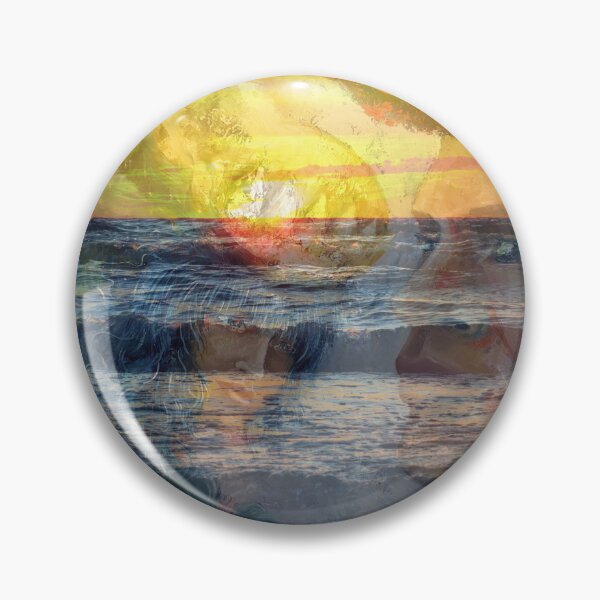 Item preview, Mixed Media: Sunset, seascape and oil painting, photo and painting by Marina Daniluka designed and sold by MariDaniArt.