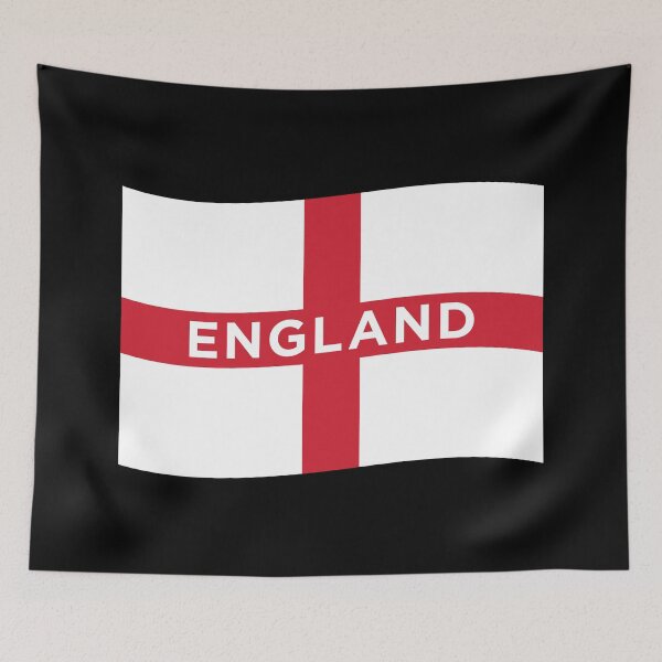 Item preview, England Wave Flag With Text (On Black) designed and sold by STUDIO-72.
