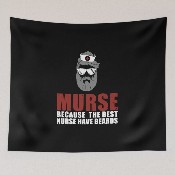 Item preview, Funny Nursing Life For Medical Staff Male Nurse Beard Murse designed and sold by StrongShirts.