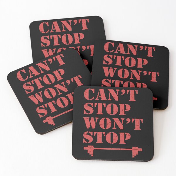 Item preview, Can't Stop Won't Stop, Bodybuilding, Motivational, Inspirational, Typography, Aesthetic Text, Minimalistic designed and sold by DULCE76.