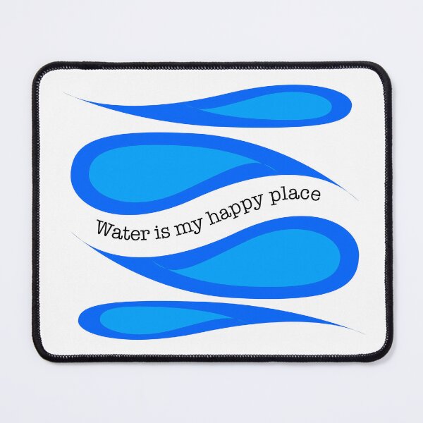 Item preview, Calling all wild open water swimming, winter bathers.  The Water is my Happy Place fun design for swimmer lovers.  designed and sold by Caroline Laursen.