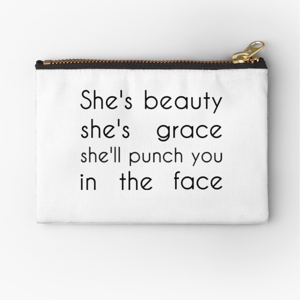 She Is Beauty She Is Grace Quote She's Beauty She's Grace She'll Punch You In The Face" Tote Bag By  Futuredirewolf | Redbubble