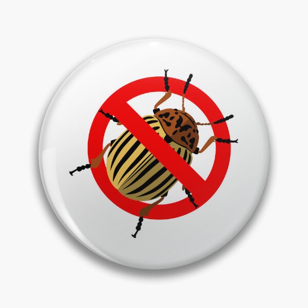 Item preview, Colorado potato beetle anti emblem designed and sold by Julia Faranchuk.