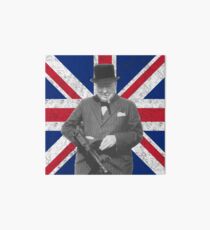 Churchill Posing With A Tommy Gun Art Board