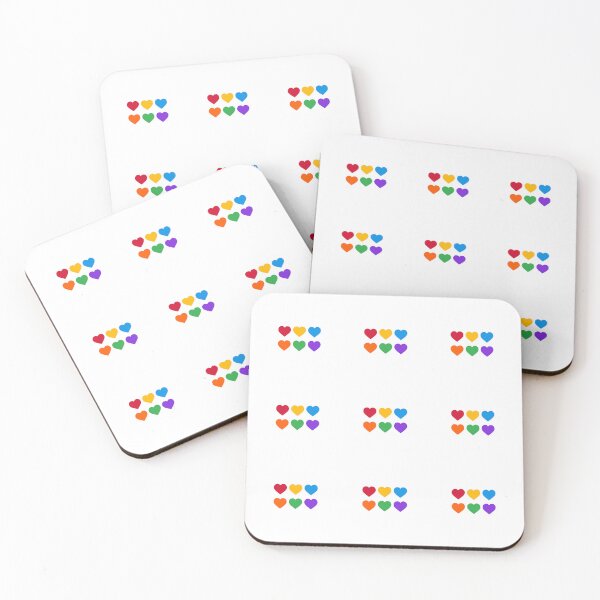 Item preview, Pride Rainbow Hearts sticker pack set of 9 LGBTQ set designed and sold by Inspirationmotivation.