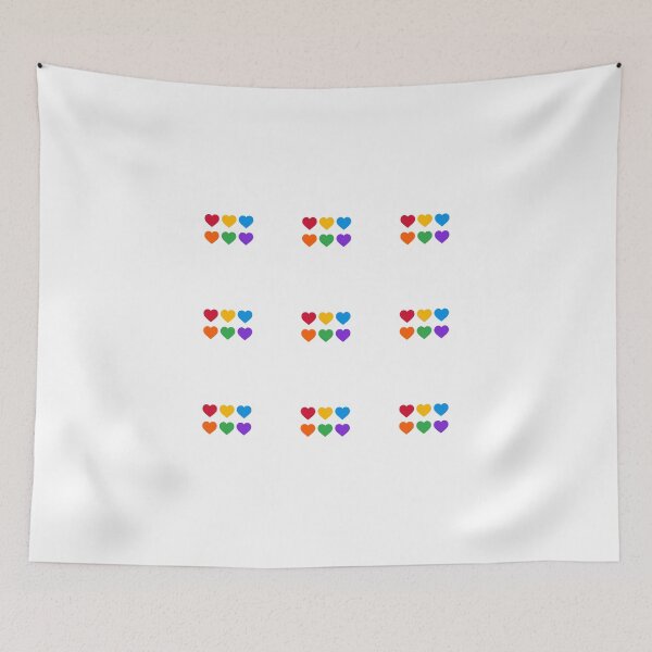 Item preview, Pride Rainbow Hearts sticker pack set of 9 LGBTQ set designed and sold by Inspirationmotivation.