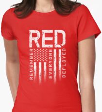 Remember Everyone Deployed-Military R.E.D. Women's Fitted T-Shirt