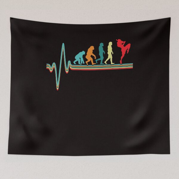 Item preview, Retro Evolution Kickboxer Vintage Heartbeat Kickboxer Fight designed and sold by TomGiantDesigns.
