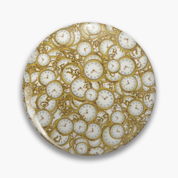 Item preview, Vintage Clock Motif Pattern designed and sold by DFLC Prints.