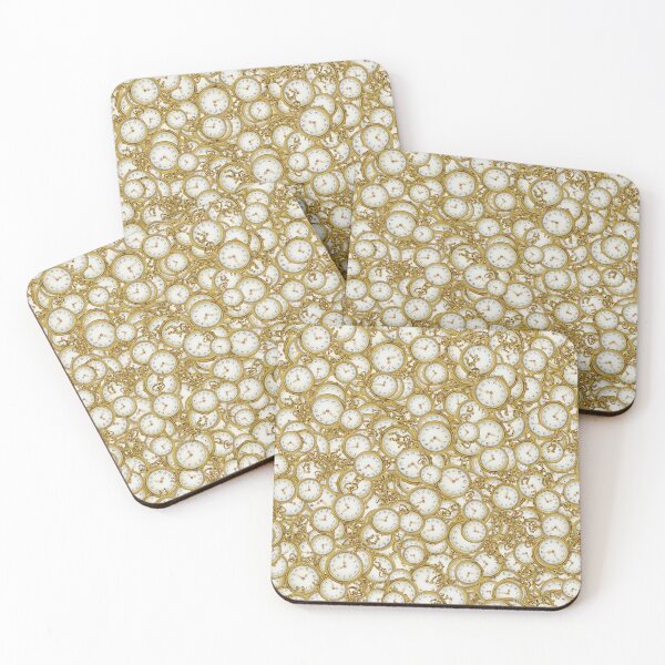 Item preview, Vintage Clock Motif Pattern designed and sold by DFLC Prints.