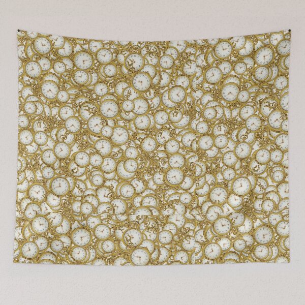 Item preview, Vintage Clock Motif Pattern designed and sold by DFLC Prints.