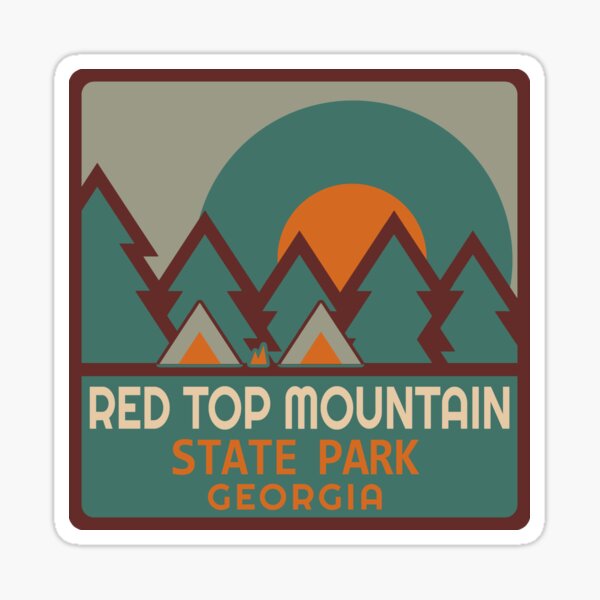  red top mountain state park ga retro patch sticker for sale by