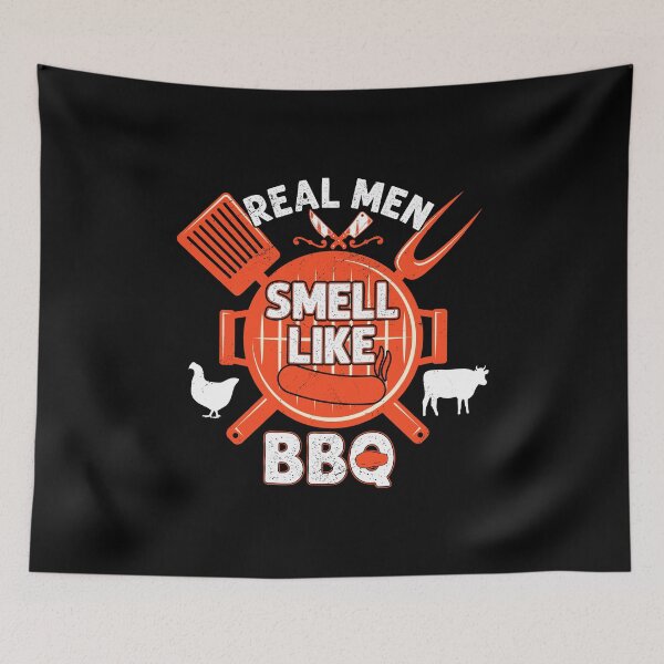 Item preview, Real Men Smell Like BBQ Barbeque Lover Grillmaster designed and sold by haselshirt.