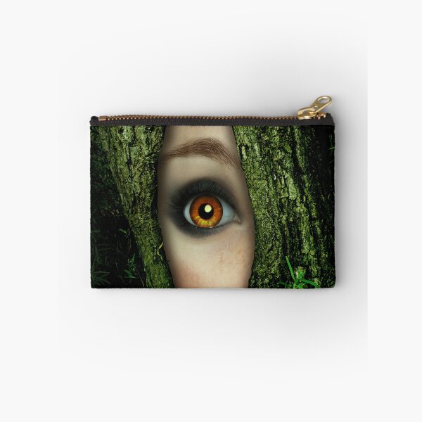Item preview, Golden Eye peeking out of a green Tree designed and sold by Britta Glodde.