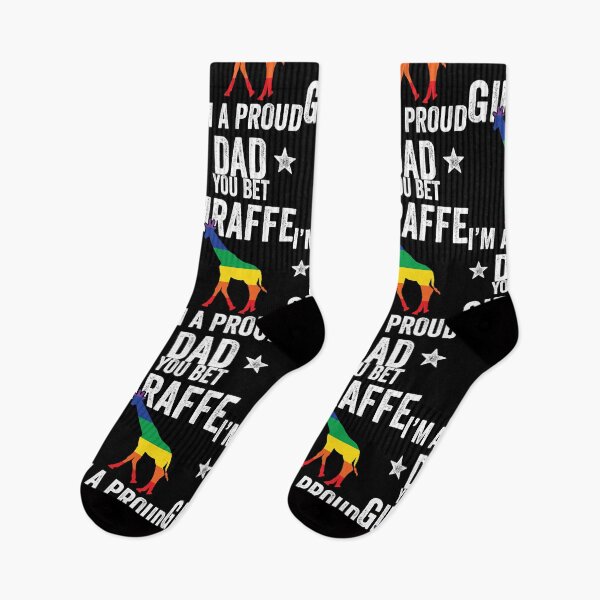 Item preview, You Bet Giraffe I'm A Proud Dad Funny LGBT Rainbow designed and sold by haselshirt.