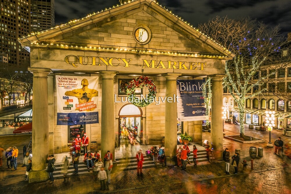 “Quincy Market at Christmas” by LudaNayvelt | Redbubble