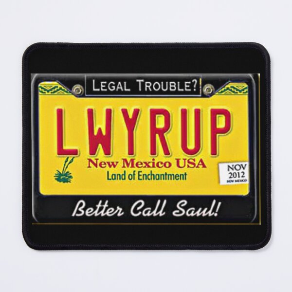 Item preview, PLACA DE LICENCIA LWYRUP designed and sold by THE AMERICAN TEEVANGELIST.