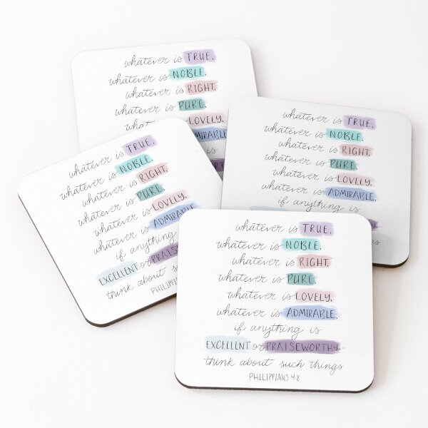 Item preview, Whatever is… Philippians 4:8 Bible Verse Art designed and sold by haleygrady.