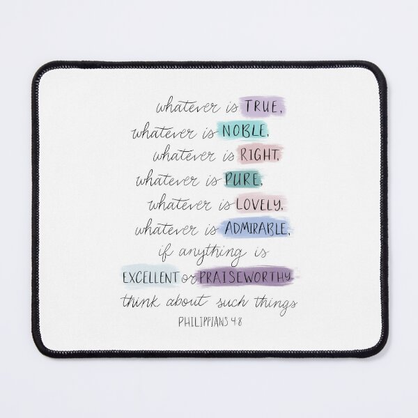 Item preview, Whatever is… Philippians 4:8 Bible Verse Art designed and sold by haleygrady.