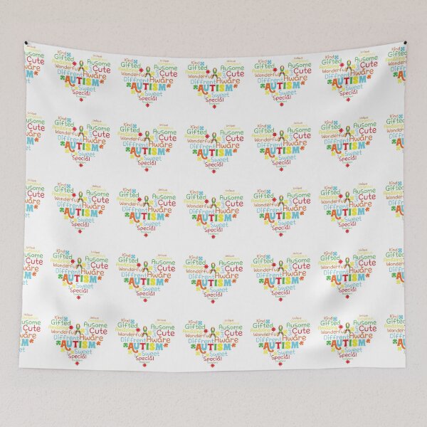 Item preview, Autism Heart, Love Autism designed and sold by BlueDiamond-19.