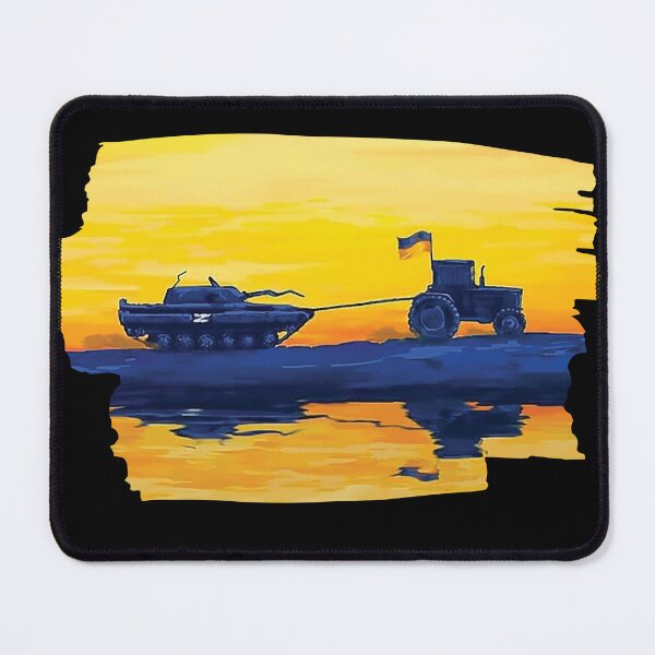Item preview, Funny Russian Tank Ukrainian Tractor Subdivision Post Stamp designed and sold by MintaApparel.
