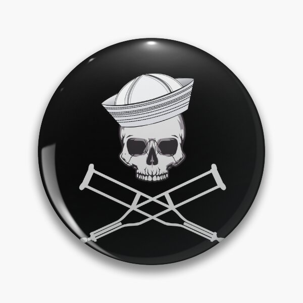 Item preview, Jackass Sailor Skull and Crutches Logo designed and sold by Micosmile.