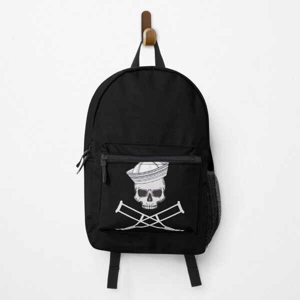 Item preview, Jackass Sailor Skull and Crutches Logo designed and sold by Micosmile.