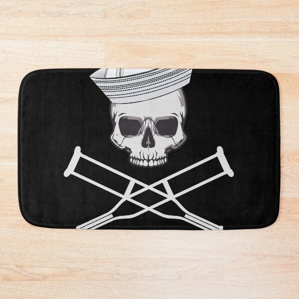 Item preview, Jackass Sailor Skull and Crutches Logo designed and sold by Micosmile.