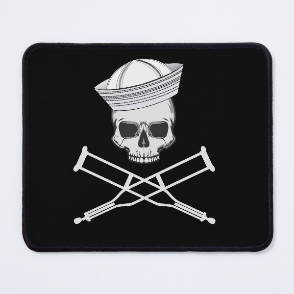 Item preview, Jackass Sailor Skull and Crutches Logo designed and sold by Micosmile.