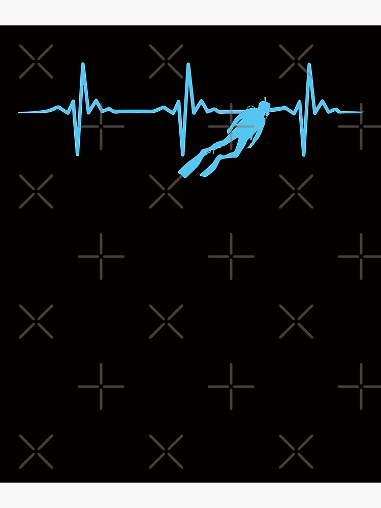 "Diving Heartbeat Gift For Scuba Divers Scuba Diver Heartbeat