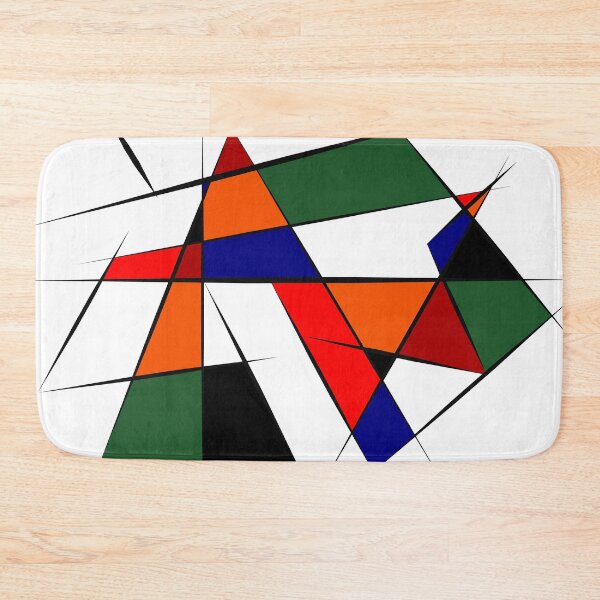 Item preview, Artistic geometric patchwork home ensemble of designs designed and sold by virtualedu.