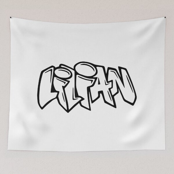 Artikelvorschau, Lilian - Graffiti-Namensdesign entworfen und verkauft von NameThatShirt.