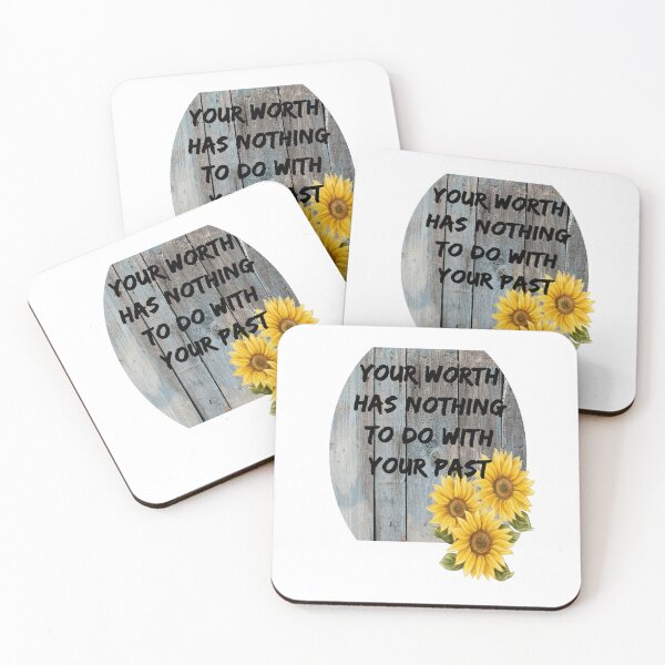 Item preview, Your Worth Has Nothing To Do With Your Past with Sunflowers Design  designed and sold by Craftynistia.