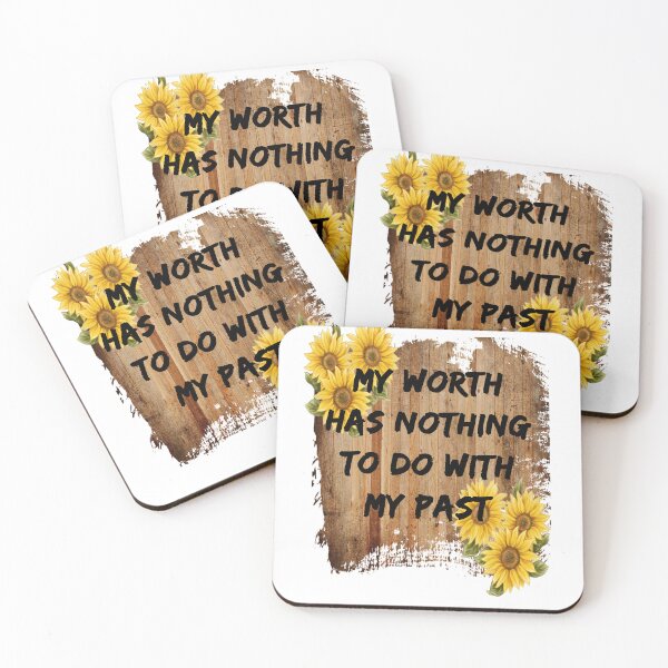 Item preview, My Worth Has Nothing To Do With My Past with Sunflowers Design  designed and sold by Craftynistia.