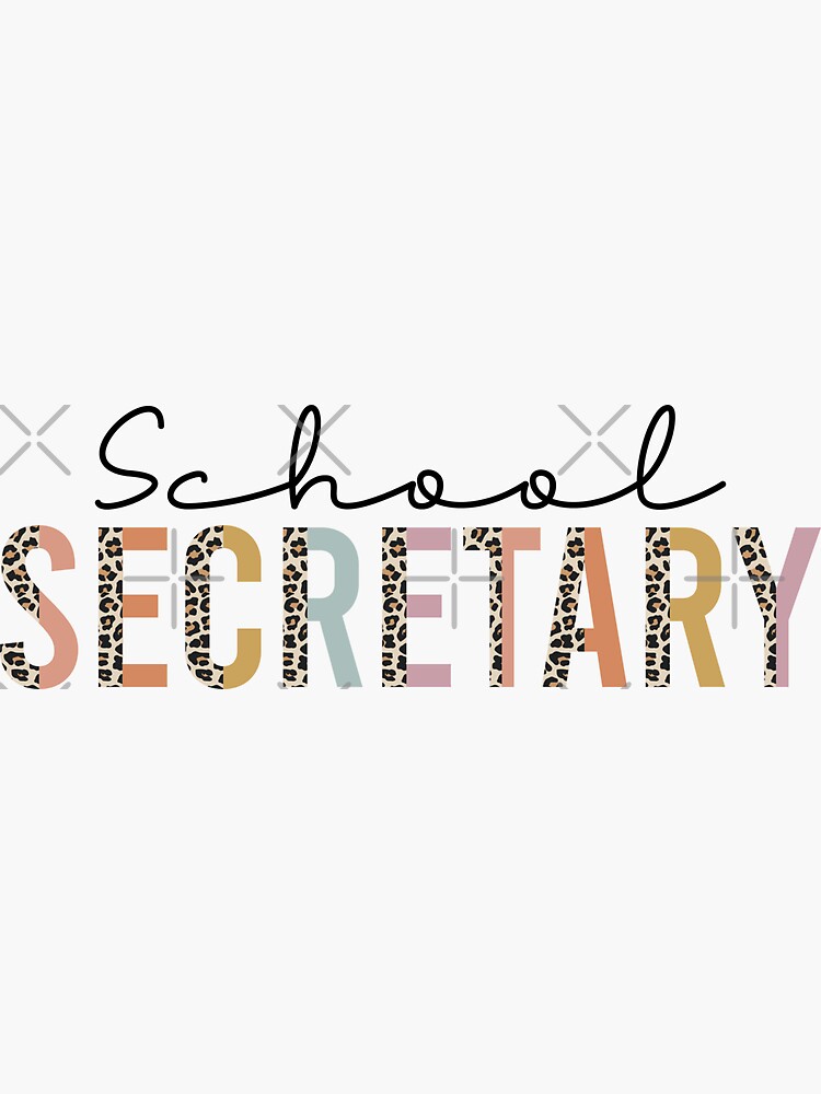 "School Secretary Gift, Secretary Appreciation Day, Leopard School