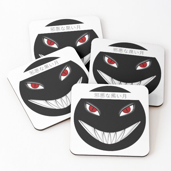 Item preview, Evil black moon fun anime motif with characters designed and sold by BiekerDesign.
