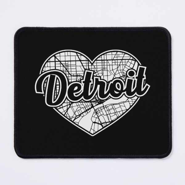 Item preview, Love Detroit Heart City Map designed and sold by pixeljamz.
