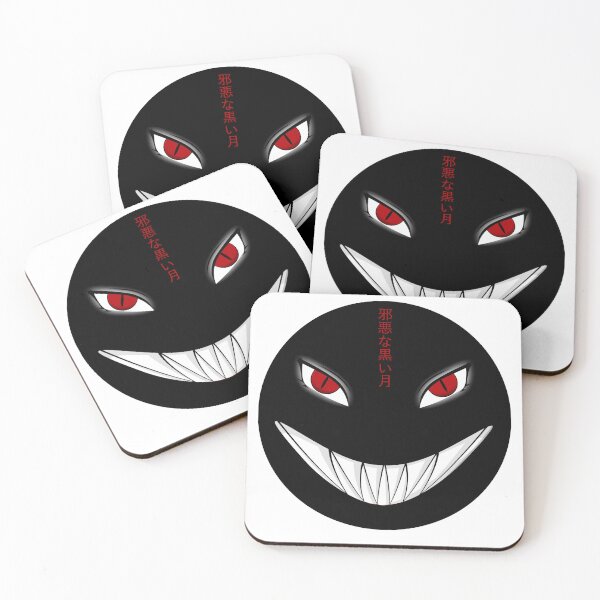 Item preview, Evil black moon fun anime motif with characters designed and sold by BiekerDesign.