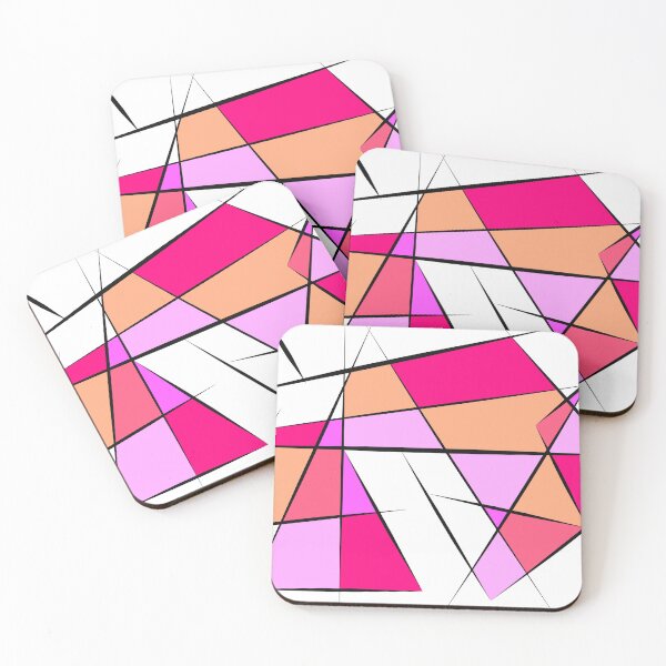 Item preview, Artistic geometric galaxy color ensemble in shades of pink designed and sold by virtualedu.
