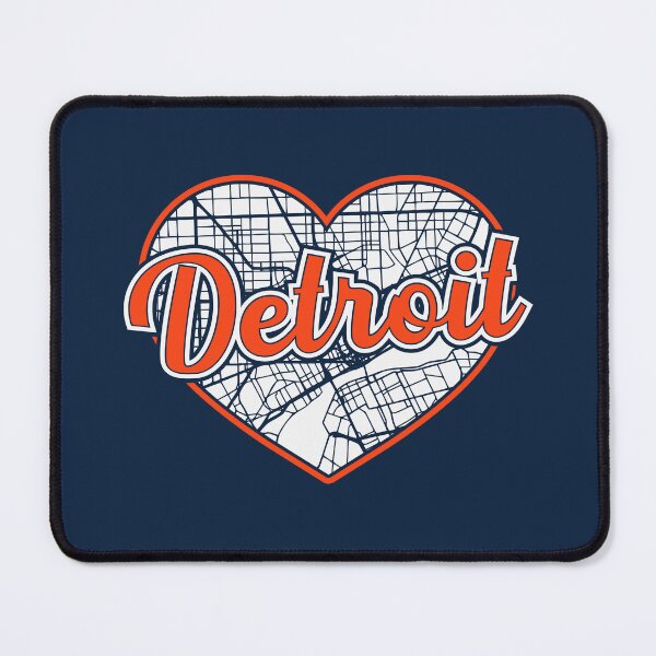 Item preview, Love Detroit Baseball Heart City Map designed and sold by pixeljamz.