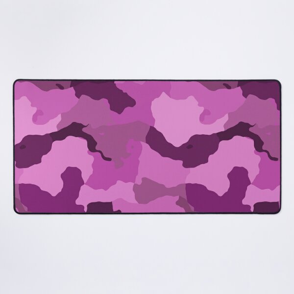 Pink And Purple Camouflage Desk Mat