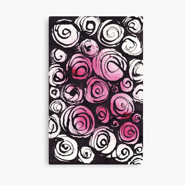 Swirly Roses Canvas Print