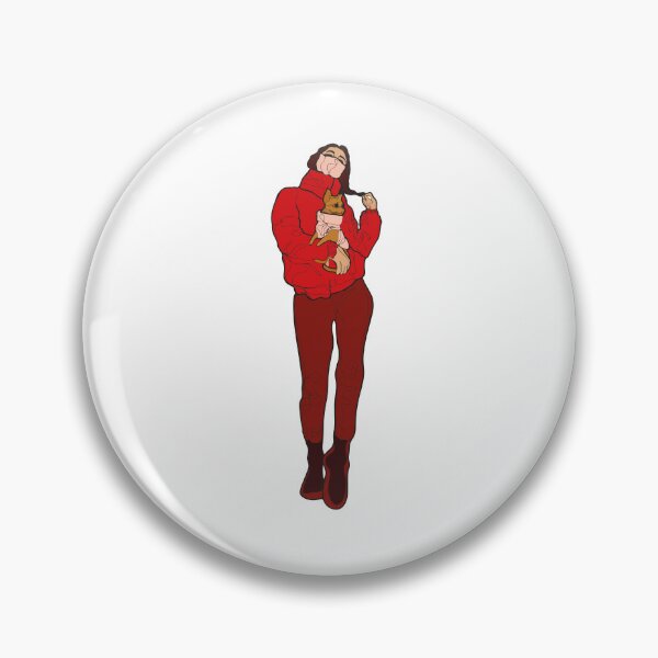 Item preview,  Fashionable girl with a dog in red clothes designed and sold by Anastasiia Yurevych.